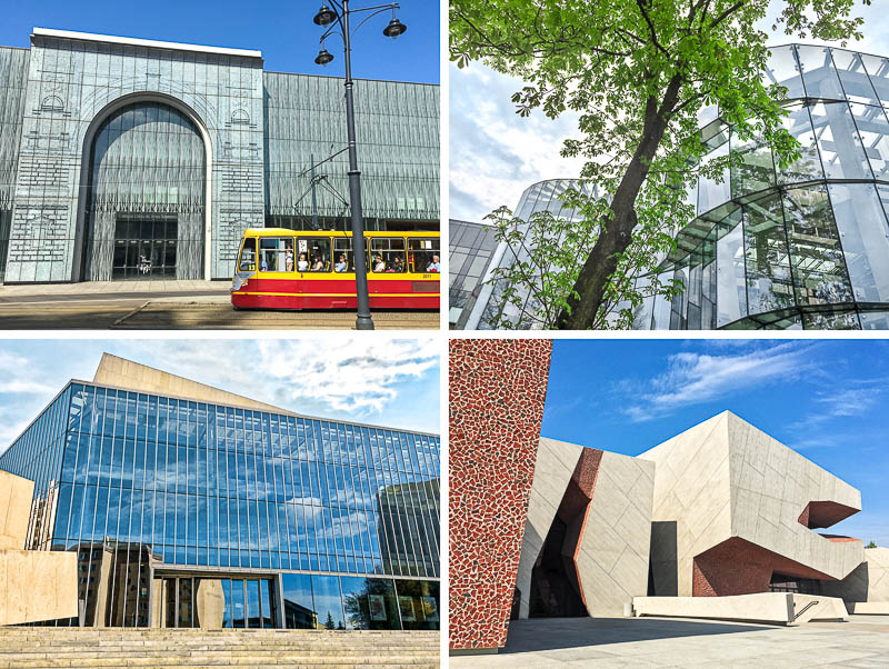 Poland tour concert halls: Łódź, Opole, Toruń and Olsztyn (clockwise)